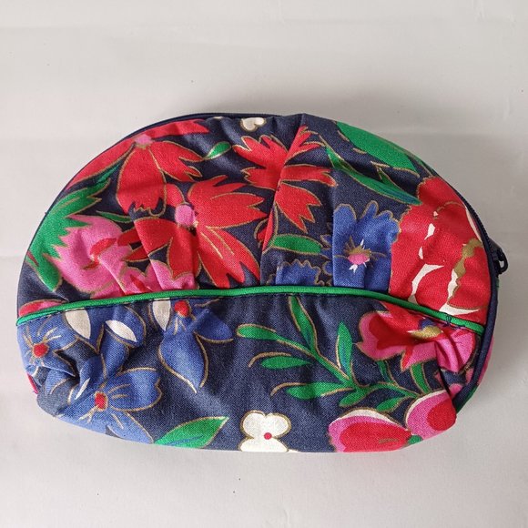 Vintage Guy Laroche Paris Montrel Floral Makeup Pouch Bag Travel Organiser - Picture 2 of 9